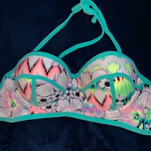 Neon Push-Up Bikini Top